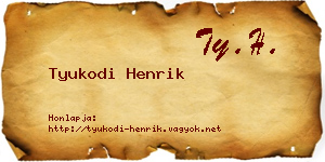 Tyukodi Henrik névjegykártya